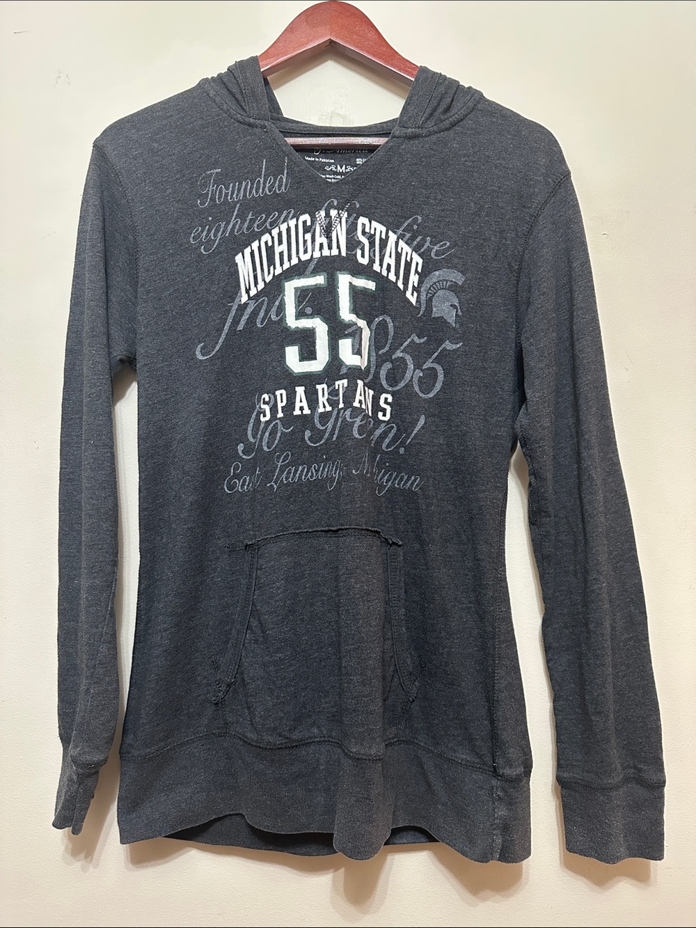 J. America Dark Charcoal Graphic Tee with White Print